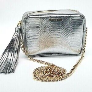 Victoria’s Secret Silver Crossbody Bag with Tassel